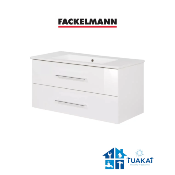 Fackelmann B.PERFEKT Badmöbel Set 103 cm, Weiß