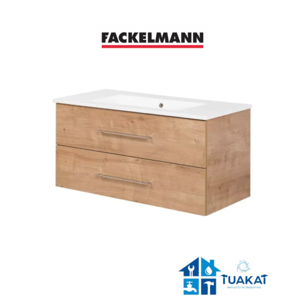 Fackelmann B.PERFEKT Badmöbel Set 103 cm, Ast Eiche