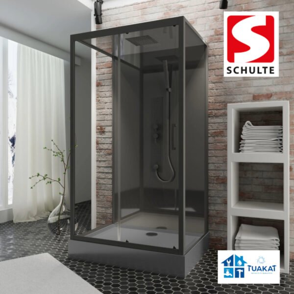 Schulte Bali, 850x1150 mm, 2150 mm, Mattschwarz, Klar hell